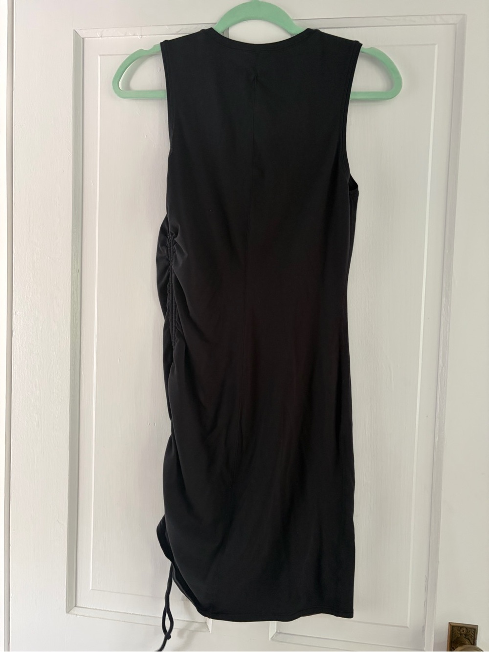 lululemon Cinch It Black Sleeveless Side-Ruched Mini Dress - Picture 3 of 4